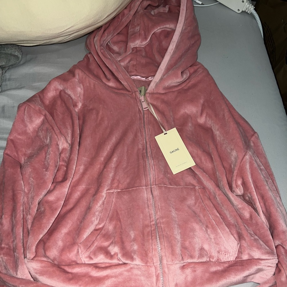 BNWT Sacre pink velvet jacket